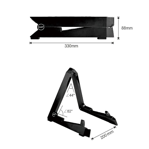 Guitar Stativ, Foldbart Instrumentstativ i ABS-materiale til Akustisk