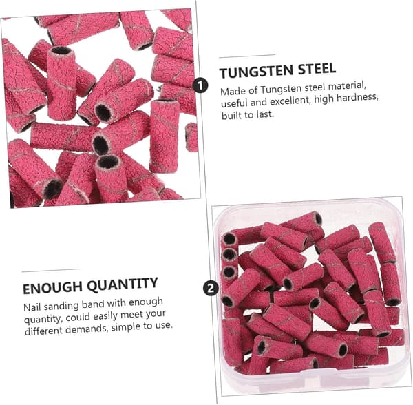 50 stk. Mini Slibebånd Manicure Neglebufferblok Professionelle Neglebor Shiner Bufferblok