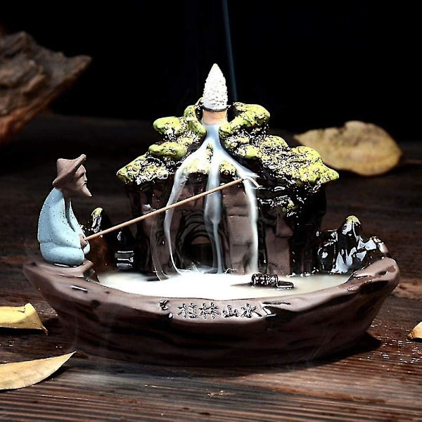 Landscape Style Ceramic Backflow Incense Burner