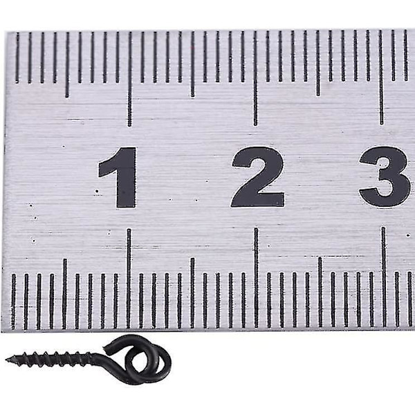 Fiskeskruv för Karpfiske med Runda Länkar och Swivels - Karp Fiske Terminal Rig Tackle 30st Svart