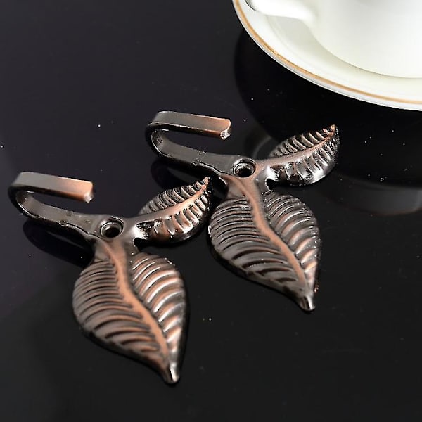 Gardinkrokar Lövformade Gardinband För Vägg Dörr Eller Hatt, 7*8cm Silverfärg (4st-silver)