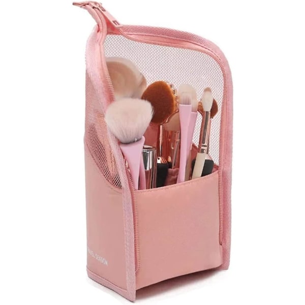Makeup Brush Organizer Bag, Multifunksjonell Kosmetisk Børste Bag, Pvc Makeup Brush Organizer