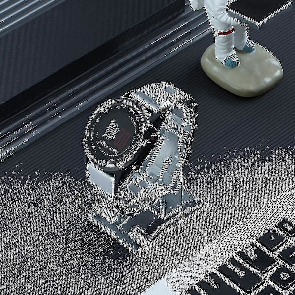 Urrem til Garmin Tactix 7 Pro/fenix 7x/6x Pro, 26mm 5-leds titanium stål urrem Silver