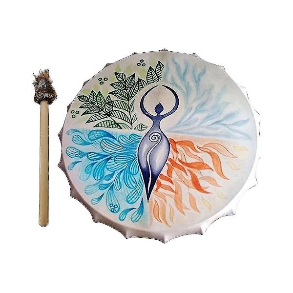 10 Tums Trumma - Handgjord Shamantrumma / Ljud Från Naturen, Ljudhealing-yuhao