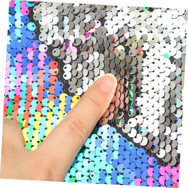 Sensoriskt vändbart paljettyg DIY-material Dubbelsidigt vändbart glitterpaljettyg