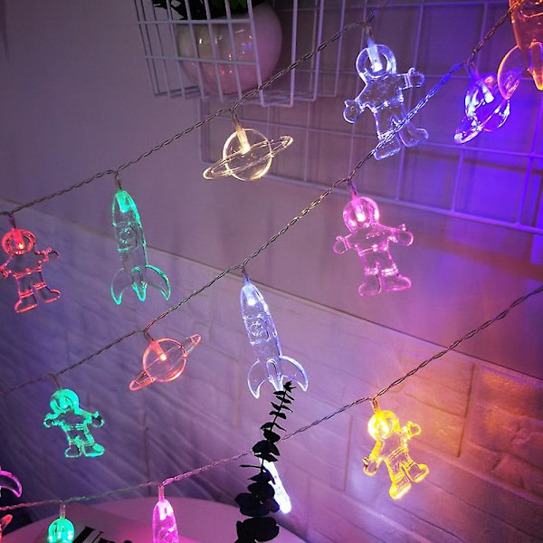LED-sträng 20 lysdioder Rymd Astronaut Fairy Batteridriven Fjärrkontroll