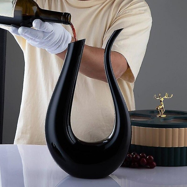 1500 ml Creative Wine Canter Amber Black Swan Pot