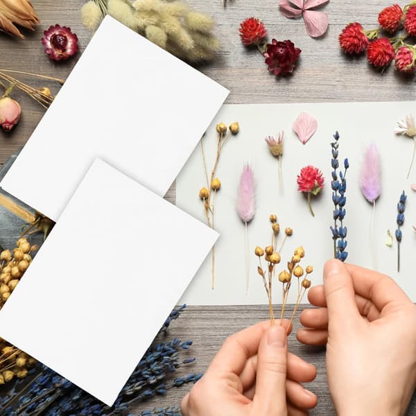 4 st 6-tums pressblomspåsar för DIY-växtpressning, multifunktionella blompressningspåsar