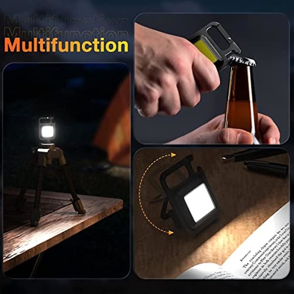 Lomme Mini LED lommelykt Torch Cob Oppladbar nøkkelring Liten blitslys 800  lumen bærbar magnetisk vanntett nøkkelring lommelykt arbeidslys for Wo 1a20  | Fyndiq