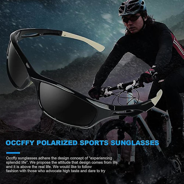 Polariserede sportssolbriller til mænd Kvinder Cykling Løb Kørsel Fiskebriller Ubrydelig stel Uv-beskyttelse