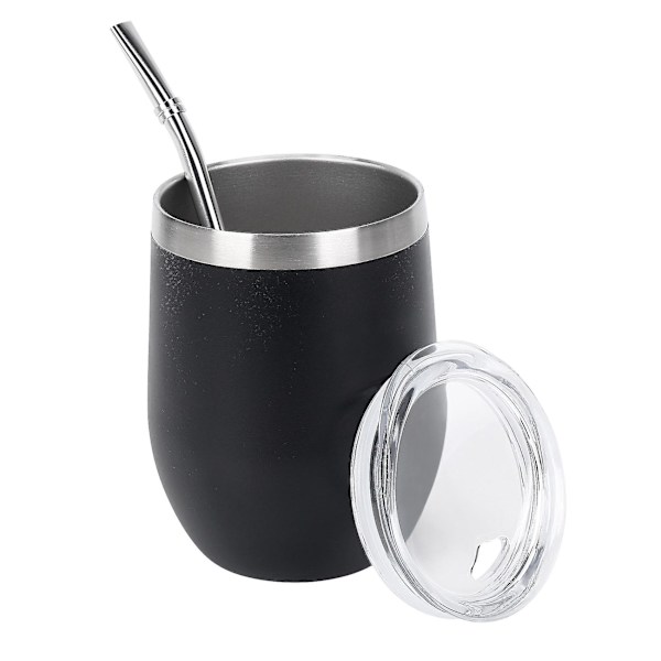 Dobbelt-vægget Rustfrit Stål Yerba Gourd Mate Tesæt Vand Mate Tekop Med Låg Ske Strå Bombilla Hea