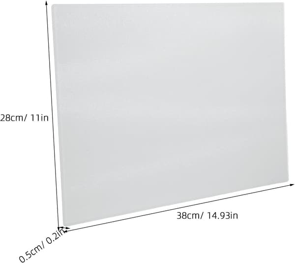 Skärbräda i härdat glas rektangulär 0,2\" tjocklek värmebeständig stark multifunktionell
