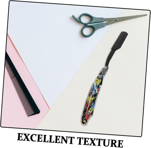 Barberknivsett med utskiftbart blad i rustfritt stål, klassisk manuell skjegg