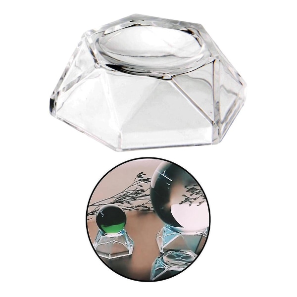 Akryl Transparent Crystal Ball Base Feng Shui Ball Ornament Hållare Glas Ny Hylla Display Rack Hylla Ornament (3st)