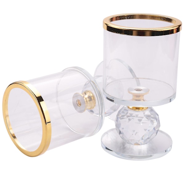 Krystall Pillar Lysestake Glass Lysestake Teelysholder S