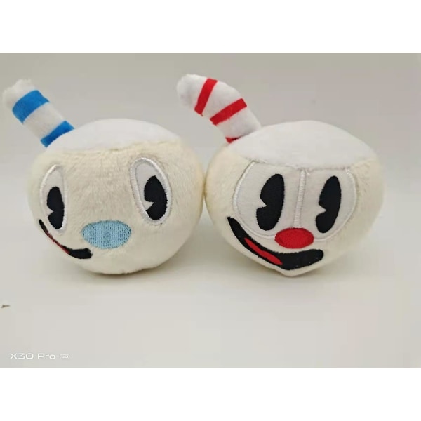 Cuphead Cuphead Plussileluriipus Muki Mugman Avaimenperäriipus red