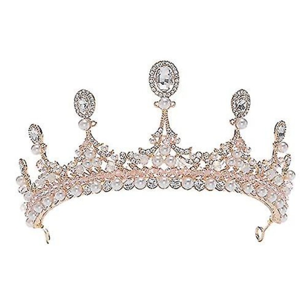 Tyttöjen kristalli tiara prinsessa-asu kruunupääpanta morsiamen häät käsintehdyt hiustarvikkeet