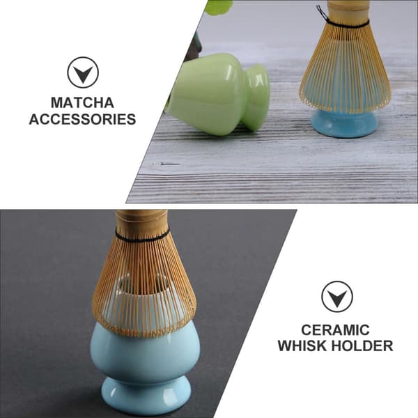 Keramisk japansk stil Matcha vispholder Matcha pulverkopp Solid og trygg å bruke