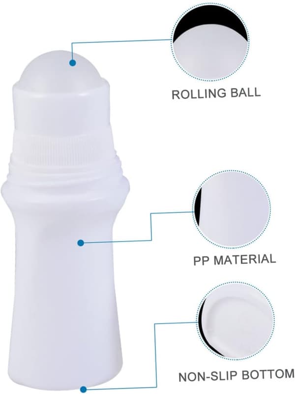 15 stk. plastflasker deodorant tomme flasker påfyllbar roll-on for eteriske oljer