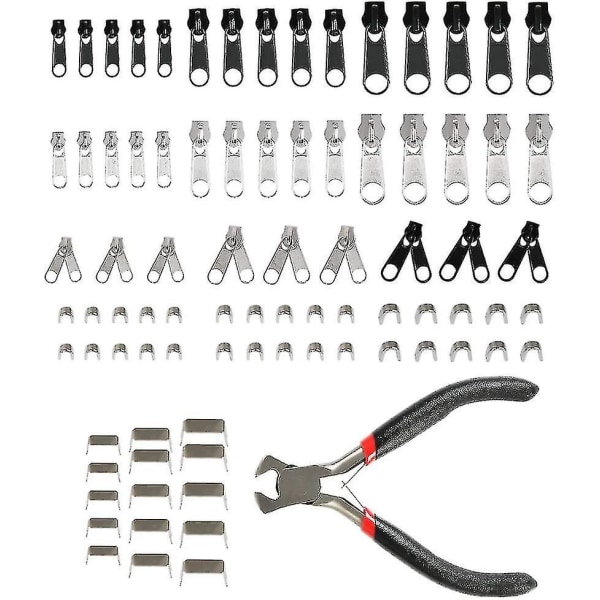 85 Piece Zipper Repair Kit Zipper Replacement Accessories Zipper Replacement Pliers T-x