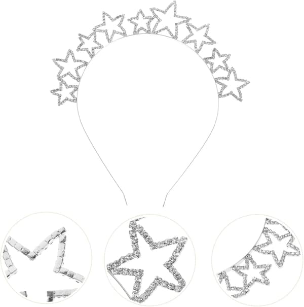 Rhinestone-hårbånd for kvinner Sølvglitrende hårbånd Kreativt bryllupsbrudehodeplagg for brudedusj