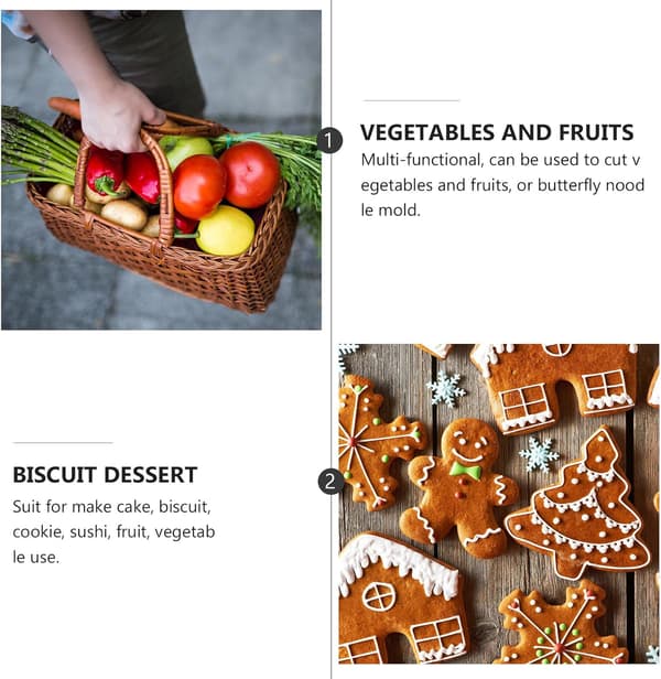 9 stk. kakeform Blomsterfruktkutter DIY Grønnsakskutter Multifunksjonell tegneseriestil rustfritt stål plast