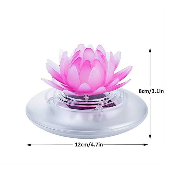 Solcelled Flydende Lotus Lys Udendørs RGB LED Dam Pool Lys