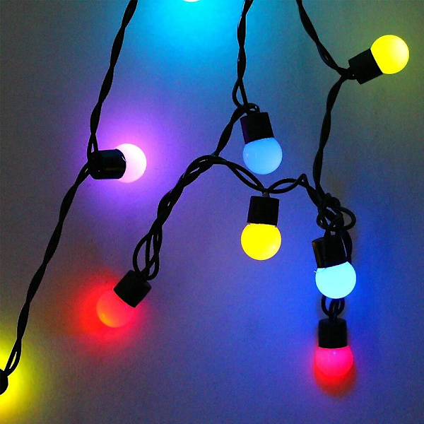 5m 50 LED-lampor Svart Linje Boll Sträng Julbelysning Dekoration