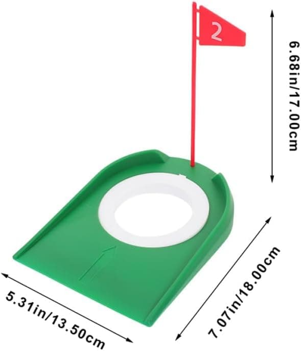 9 stk. Golf Putting Cup Sæt med Nummerflag, Plastik Træningshulkopper