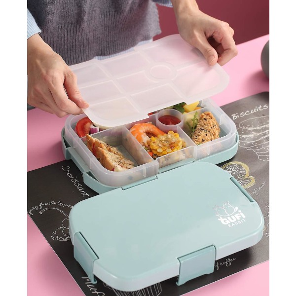 Bento Lunchbox för barn, matförvaringslåda med 6 fack