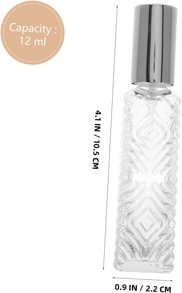 Glassprayflaskor 4 st 12 ml Fin dimma påfyllningsbara provbehållare Bärbara reseflaskor för eteriska oljor Parfym