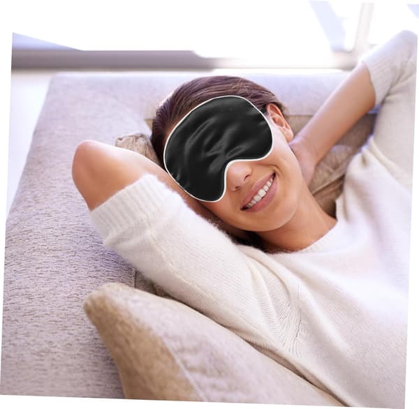 2 st Siden Sovmask Bekväm Natt Sovögonlapp Ögonlapp