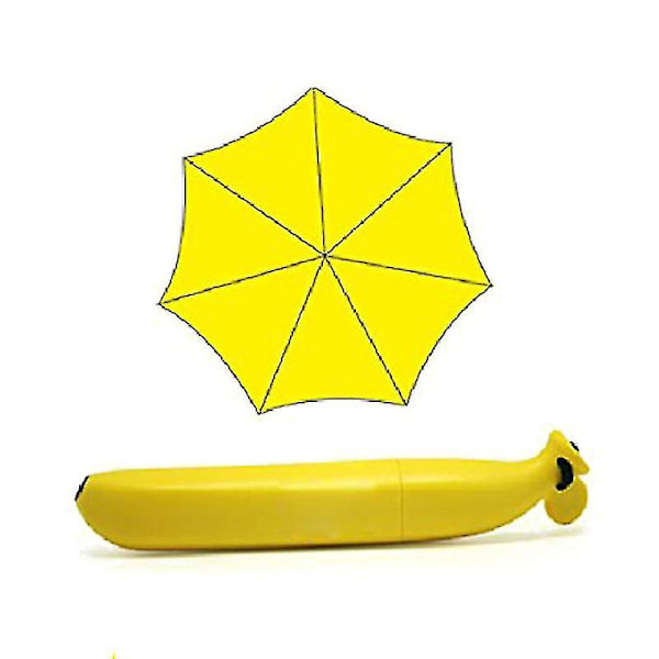 Foldbar Banan Paraply Gul