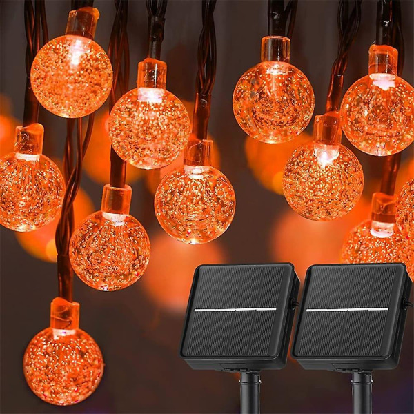 Crystal Globe Solar String Lights Outdoor Waterproof 2 Pack