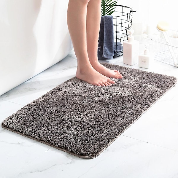 Badeværelsesmåtte Antislip Bademåtte Til Badeværelse Vandabsorberende Blød Mikrofiber Lusket Bademåtte Blue 50*80CM