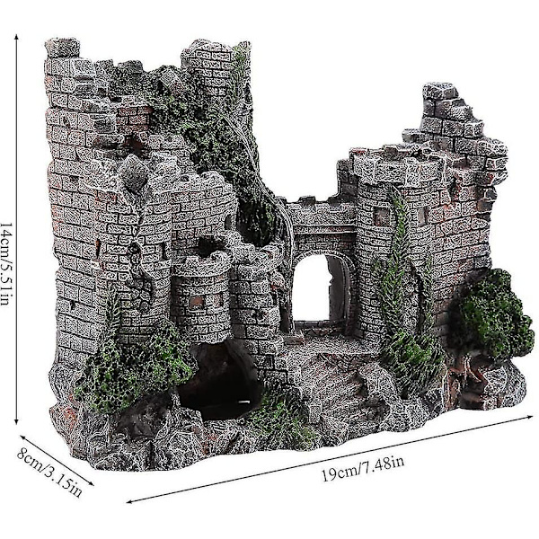 Harpiks Landskaps Slott Akvarium Simulering Harpiks Skjulested Akvarium Ornamenter Dekor
