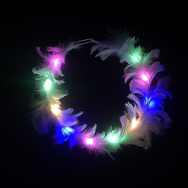 Fairy Garland Led Flashing Angel Garland Headdress Floral Wedding, Fun, Party Garland Headdress