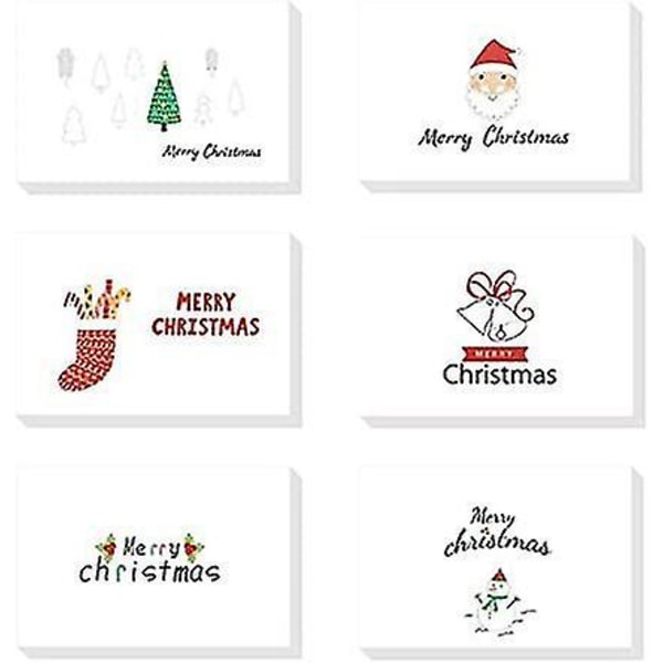 24 Sets Christmas Greeting Cards Seal Stickers Envelopes