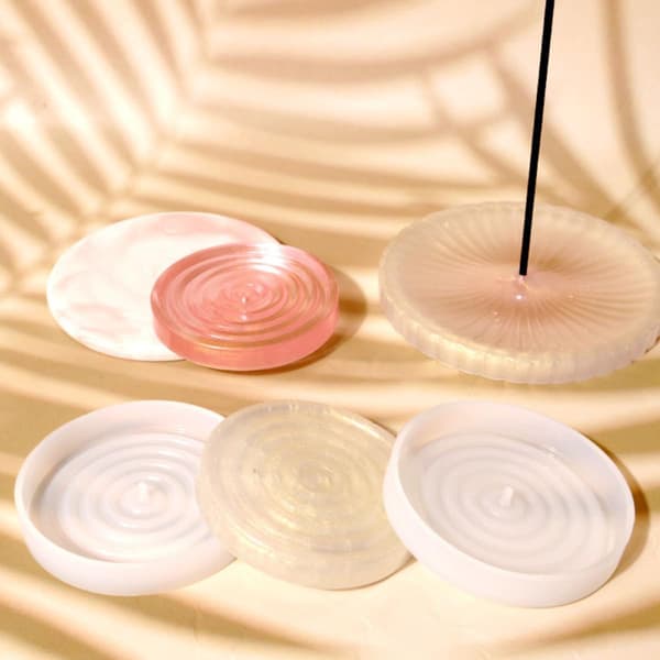 2 stk. non-stick silikone røgelsespindholderform DIY aromaterapi fad støbeform