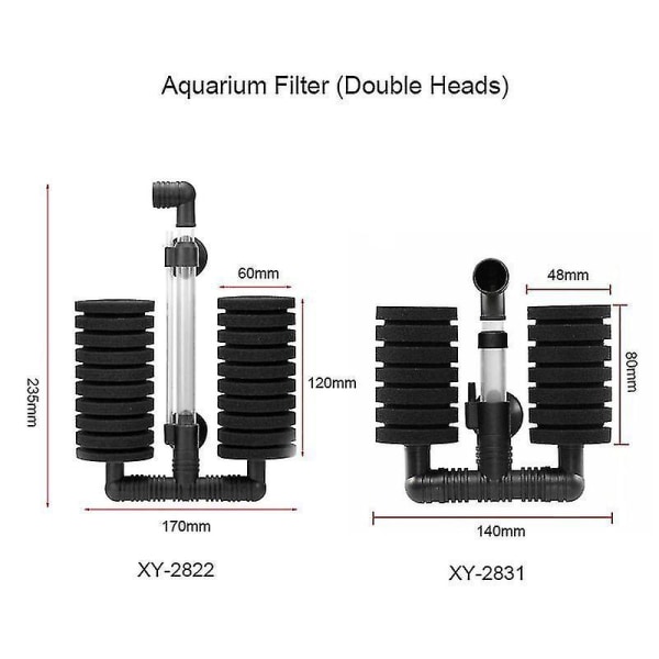 Akvariumfilter Luftpumpe Skimmer Biokjemisk Svampfilter