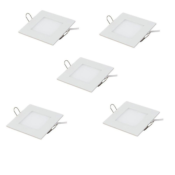 5 stk 3 W 15 LED-perler Innfelt LED-panellys Varmt hvitt