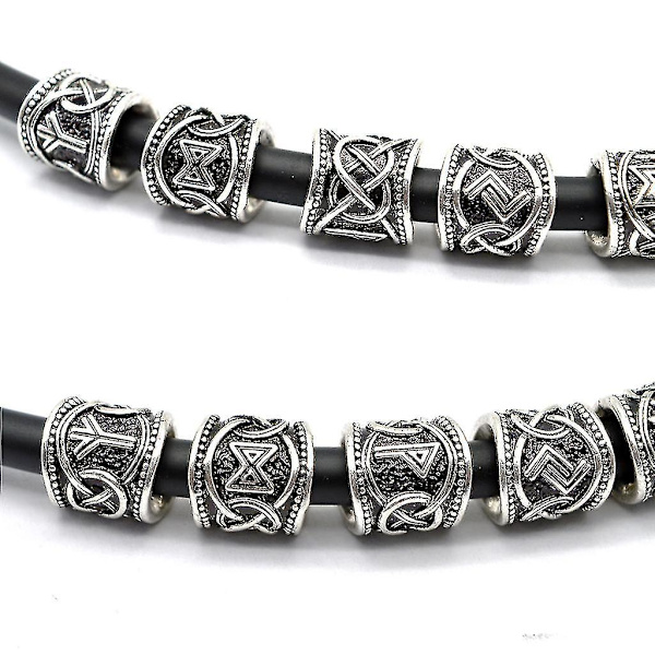 24 st Viking Runor Skägg Västkusten Paracord Hår Skägg För DIY Smycken Tillverkning