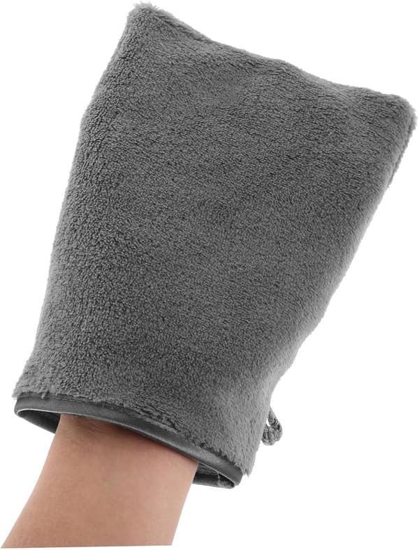 6 stk. fiber-spa-handsker, bløde makeupfjernerhandsker, skånsom berøring, superabsorberende