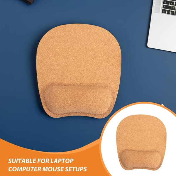 2 stk Håndledds musematte Myk kork og gummibase for ergonomisk støtte