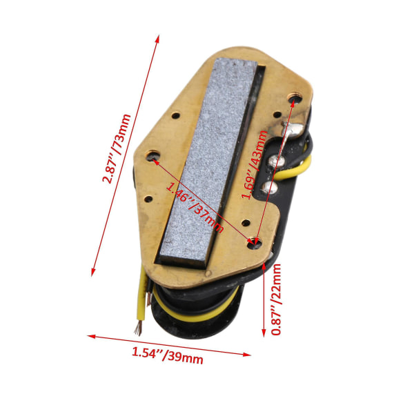 Elektrisk Gitarrsträngar Bro Sida Position Pickup Svart