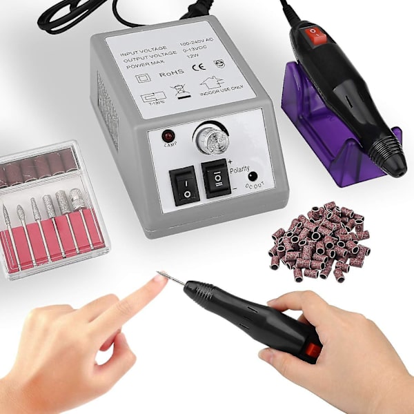 Elektrisk neglfil, neglborremaskin, neglfilborrsettkitt