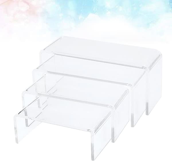 4st U-formad akryl displayställ Transparent skrivbordsorganisatör