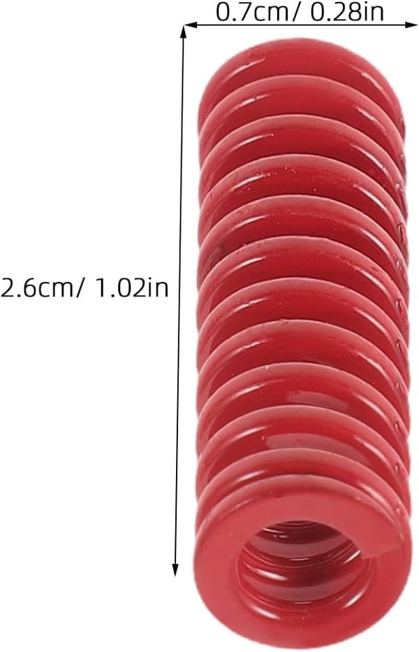30 stk. 3D-printer sengefjedre 8x25mm røde formkompressionsfjedre sæt