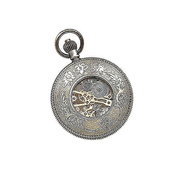 Antik bronse Steampunk Mekanisk Herre lommeur kjede |pocket Fob klokker