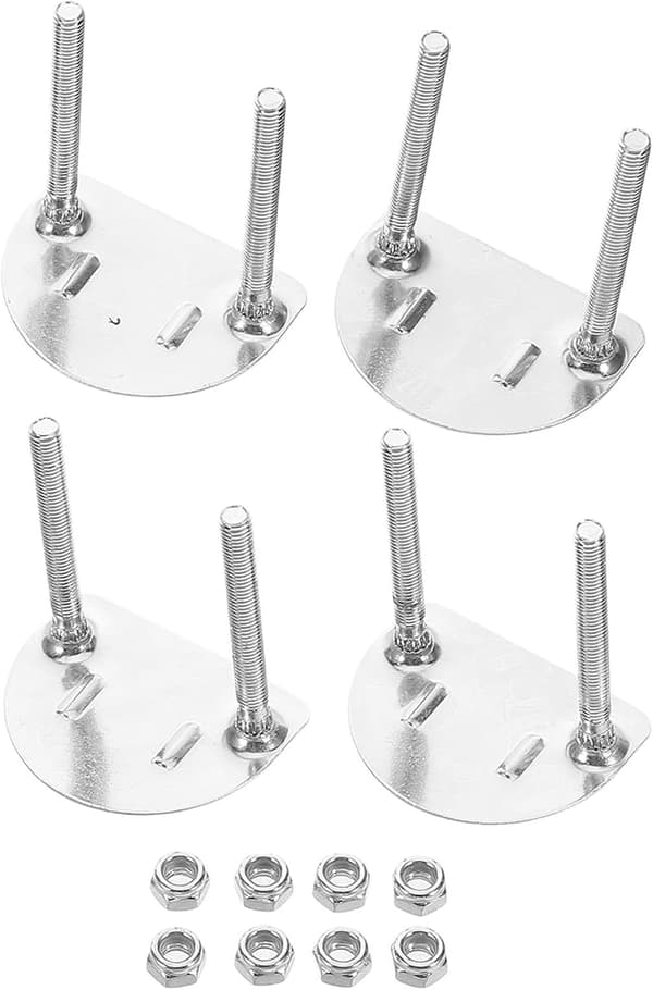 4 stk. rulleskøyteplate-tilbehør Dobbel rad base maskinvare Støtdempende puter 50 mm